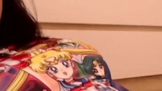 Trans linda se masturbando