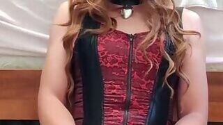 Sissy Slut Bess Edges Her Clitty Before Eating Her Loads