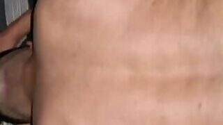 Enjoying myself in the trans man's pussy.