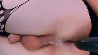 Sexy Arab Trans Girl Solo Anal With a Big Cucumber