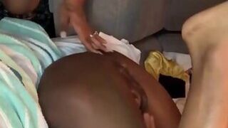 Hung Chocolate TGirl Fucks her Man's Ass
