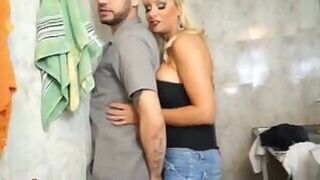 The surprise was HUGE when he looked under the transvestite's skirt.