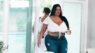 TRANS ANGELS - Busty Sofia Rose Gets Back At Her Man With Wild Titplay And Hard Sex With Jade Venus