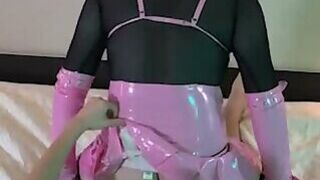 Fucking Trans Woman in Chastity - Compilation 9