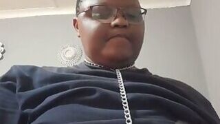 Roughly Fondles Herself in Chain and Gag: Chained, Gagged, Trans, BBW, Asexual