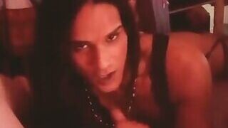 Tswoman do some CBT handjob and blowjob to her sub sissy boyfriend make him edges and deny him to cu