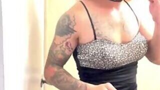 Sissy gets face fucked in bathroom