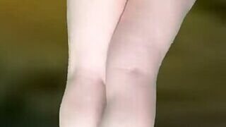 Big Cucumber Plug in My Sweet Big Booty Ass Spanking Dildoing