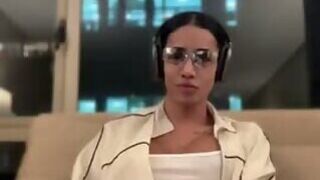 Laura accidental cum on couch