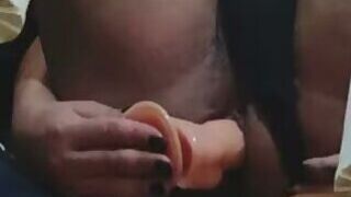 Crossdresser sissygasm anal dildo 03