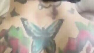 Beautiful tattooed trans woman