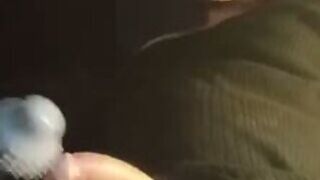 Explosive orgasm from massager with Raven LeTrap