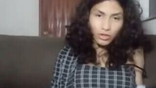 Latin teen black underwear cum