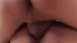 Slender asian ladyboy with natural tits gives her stud oral sex and gets a huge facial