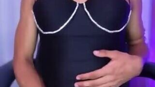 Kim teasing edging cum