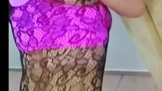 Sexy Cd Fishnet and Ping Lingerie Anal