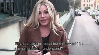 Exclusive - He accepts 1000 and gets his ass pounded by a hot Italian girl - English subtitles