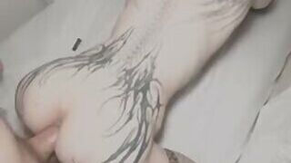 Hotel receptionist destroy bimbo femboy in his room