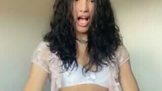Latin teen skirt cum