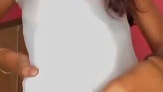 Teen standing cum in bodysuit
