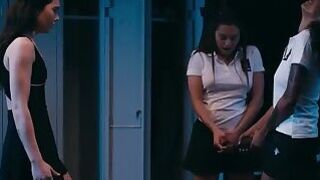 Schoolgirl Facefucked by BWC & BBC - Real Life Interracial Futanari Threesome