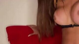 Teen cums with toy