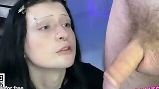 Nose Piercing Trans Deepthroat Closeup