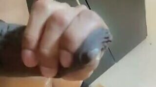 Standing wet dick teasing 2
