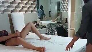 Shemale talks dirty while pounding her bf