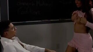 Giving my old teacher a titjob for my high grades