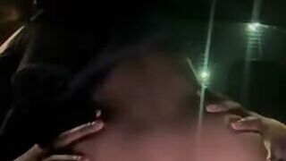 Slim Ebony Trans Riding Dick In Bed And In Car
