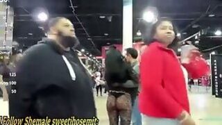 big boobs trans sweetie interacts with fans at the exhibition