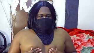 Sissy BBW Strips Tight Pants, Twerks, Takes Dildo & Cums Hard