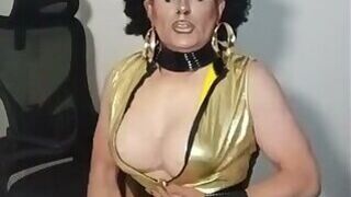 Pretty mature transvestite slut still very excited after sucking and receiving a facial ejaculation