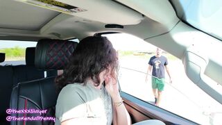 White TS Seduces Black Stranger for Cum