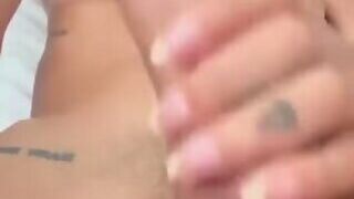 POV BEAUTIFUL BIG COCK SHEMALE STROKES AND CUMS  3:25