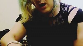 Crossdresser sucks cock