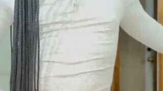 Femboy masturbates and eats cummies