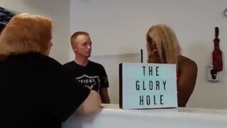 Sissy and Trans Gloryhole Try Out - Nasty Scene with Cumshots Fiona Fortune