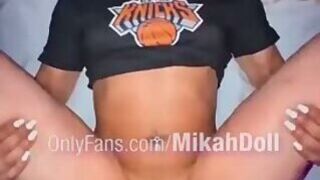 Sissy Mikah Assfucked by Daddy Right After the Knicks Game