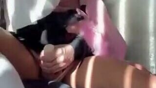 Teen gets handjob