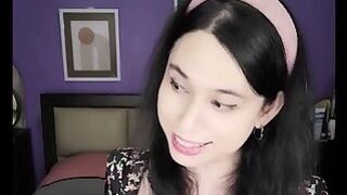 pretty pinay DaniTheCutie jerks off her dildo for you