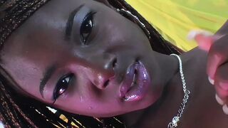Petite Black Gorgeous Solo Big Dick Cum Aimee
